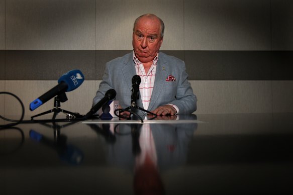 O ex-apresentador de rádio Alan Jones trouxe audiência e controvérsia para Nine.
