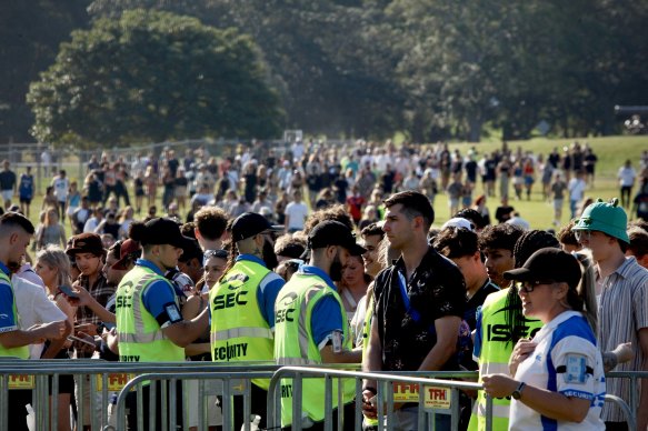 Crowds at the Listen Out festival on Saturday. 