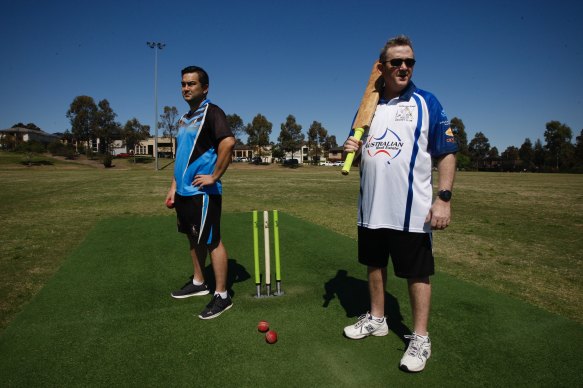 Kellyville Ridge Cricket Club senior advisor Ryan Hutton (left) and president Rodney Yendle.