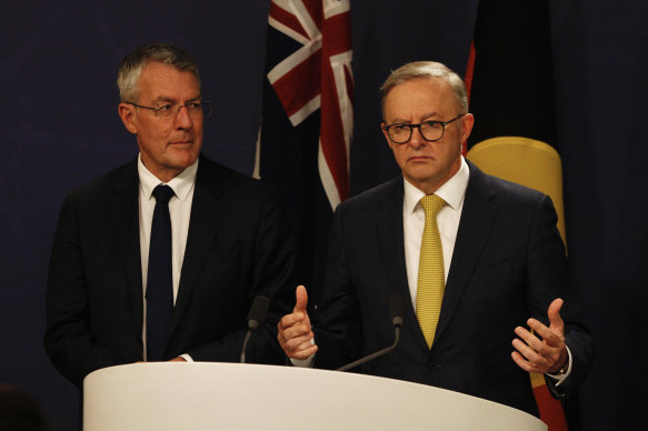 Attorney-General Mark Dreyfus and Prime Minister Anthony Albanese.