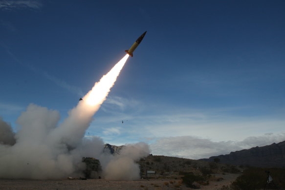 An early version of the US long-range  missiles tested in 2021.