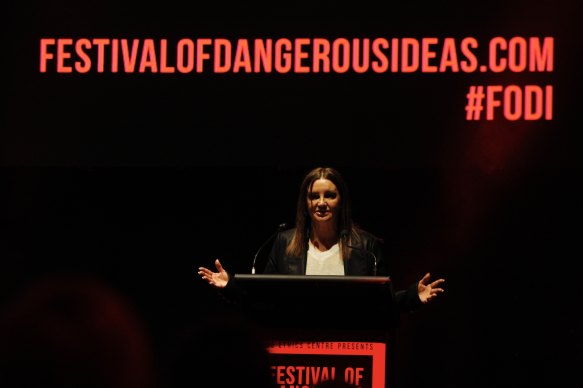 Jacqui Lambie is the first politician to speak at the festival since it began in 2009.