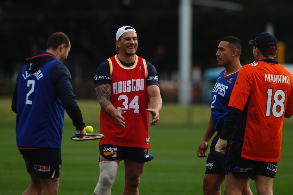 Williams could not wipe the smile off his face as he joined his Roosters teammates on a cool, breezy Saturday afternoon at Moore Park.