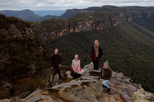 Blue Mountains residents Max Horn, Veda Horn, Anne Ingham and Denise Thompson oppose the proposed airfield lease.