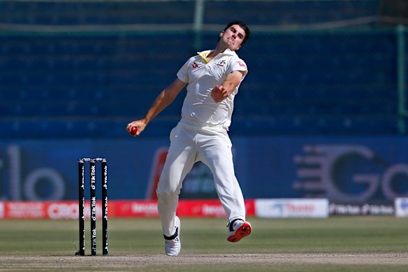 Pat Cummins took a vital wicket before the break.