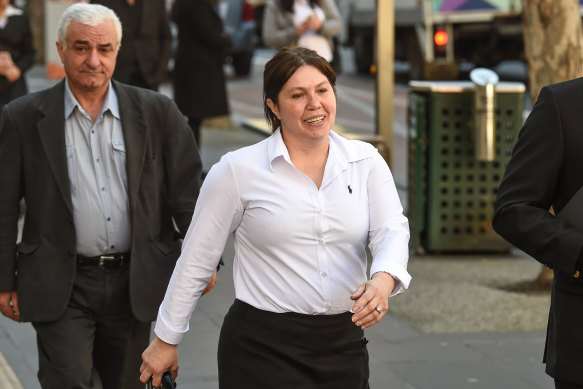 Roberta Williams outside court in 2017.