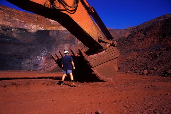 Iron Ore mining at Rio Tinto’s mine in the Pilbara in Western Australia.