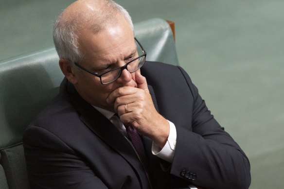 Lingering effects on the body politic? Former prime minister Scott Morrison in parliament.