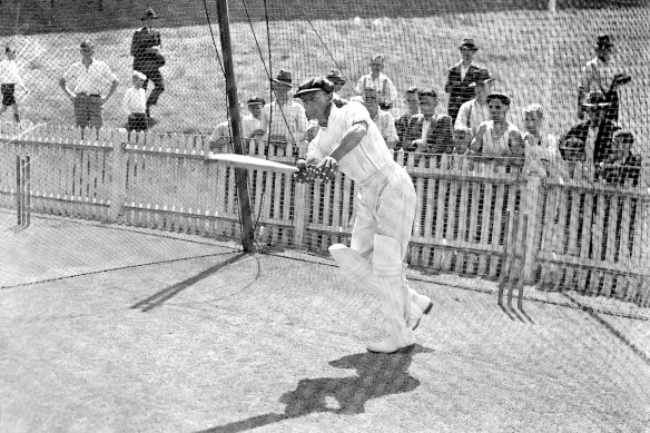 Sir Donald Bradman during the 1936-37 Ashes summer.