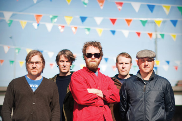 The rediscovered Pavement, from left, Mark Ibold, Stephen Malkmus, Steve West, Bob Nastanovich and Scott Kannberg.