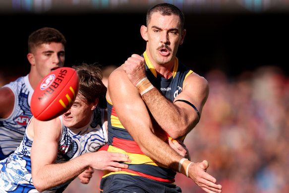 Taylor Walker was influential for the Crows.