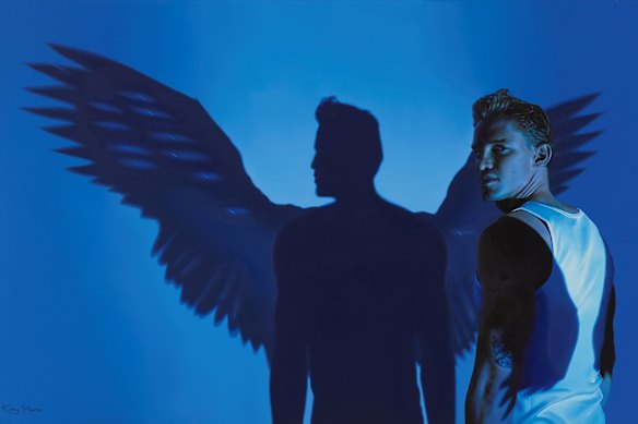 Kelly Maree paints recording artist Cody Simpson