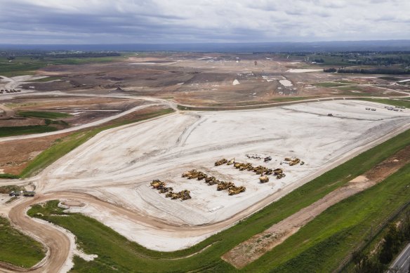 The rail line is due to be completed in time for the opening of Western Sydney Airport in 2026.