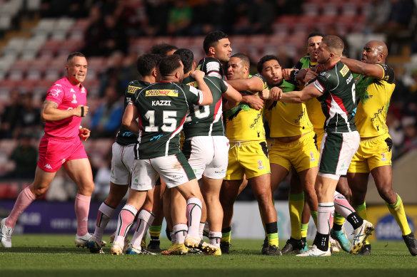 Lebanon and Jamaica clash in Leigh.