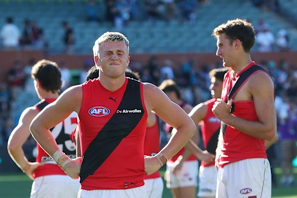 A bright light for Essendon: Young forward Nate Caddy.