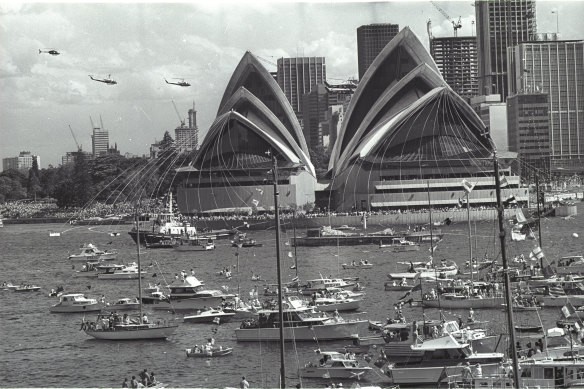 The opening of the Opera House in October 1973.