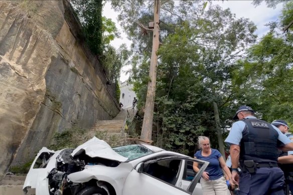 The car plunged at least 12 metres.
