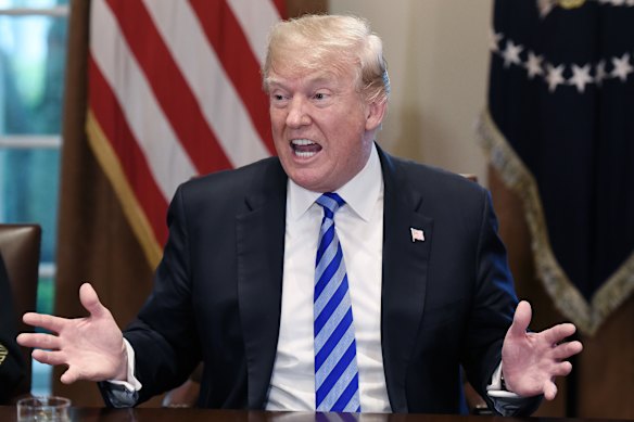 Second childhood: US President Donald Trump.