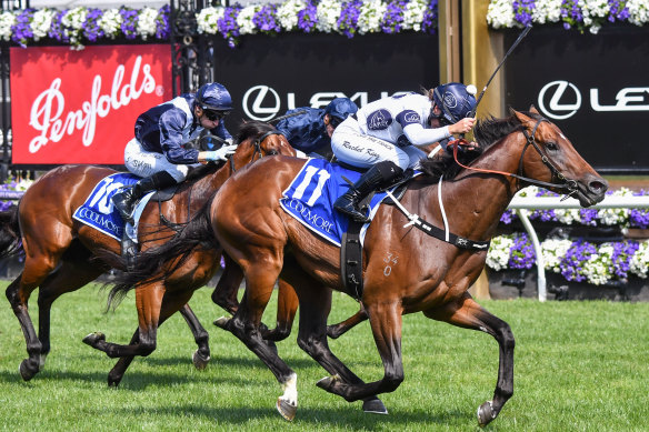 Flashing finish: Ozzmosis ridden by Rachel King.