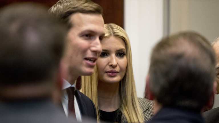 President Donald Trump's White House Senior Adviser Jared Kushner, left, and Ivanka Trump.