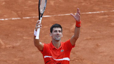 Novak Djokovic won his quarter-final match against Germany's Alexander Zverev.