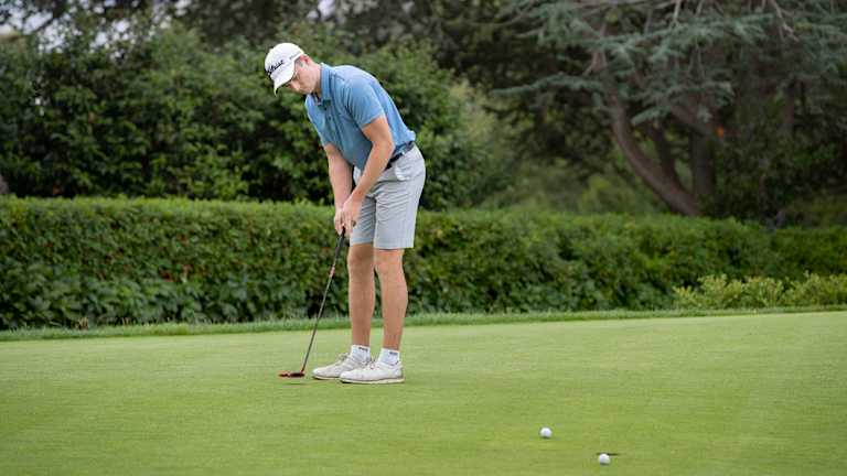 Adam Thorp fired seven birdies on his back nine on Wednesday.
