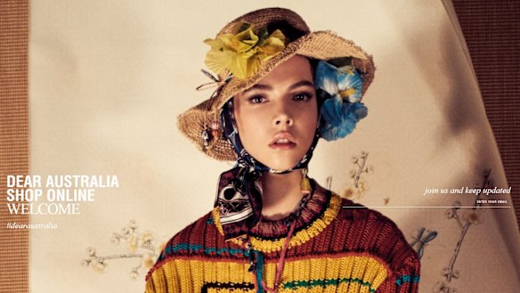 An image from the landing page of Zara's new Australian website, which launches on March 14. 