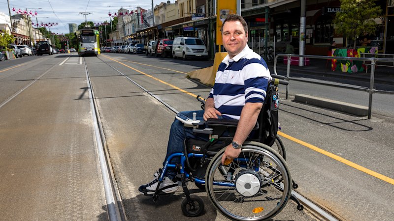 Andrew won’t be able to use these new tram stops. It’s illegal