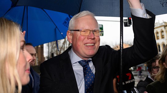 Gareth Ward at the Darlinghurst courthouse ahead of the detention application.