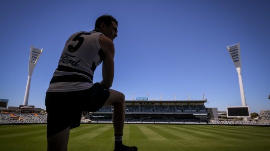 Jeremy Cameron will wear the No.5 for Geelong.