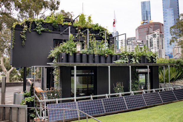The Future Food System sustainability-showcase home in Federation Square: “People want to make a change, they just don’t know how,” she says. “When people come here, they get it.”