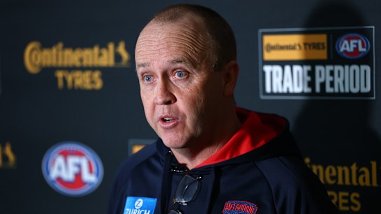 Tim Lamb faced some difficult questions about Clayton Oliver on Monday.