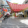 The canopy pictured in March 2011, when the Chinatown Mall renovation was completed.