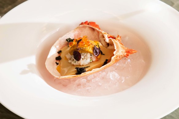 Spanner crab with egg custard.