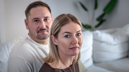 Danielle and Leon Green at home in Western Australia. 