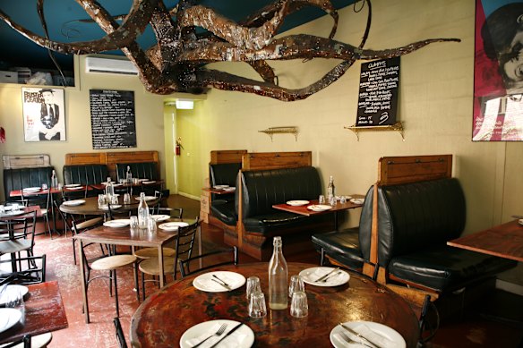 The enormous octopus that once hung from Claypots’ ceiling.