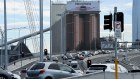 Cars trying to enter the Anzac Bridge on free roads from inner western Sydney suburbs have been stuck in traffic james during peak morning hours.