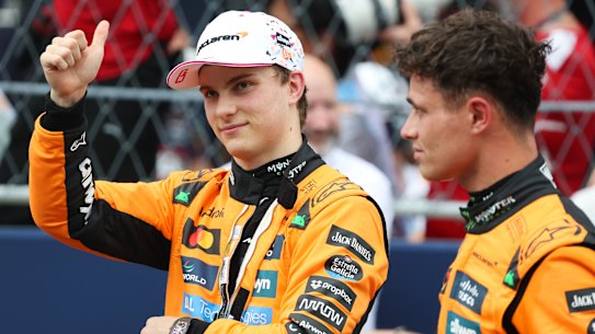 Oscar Piastri and teammate Lando Norris.
