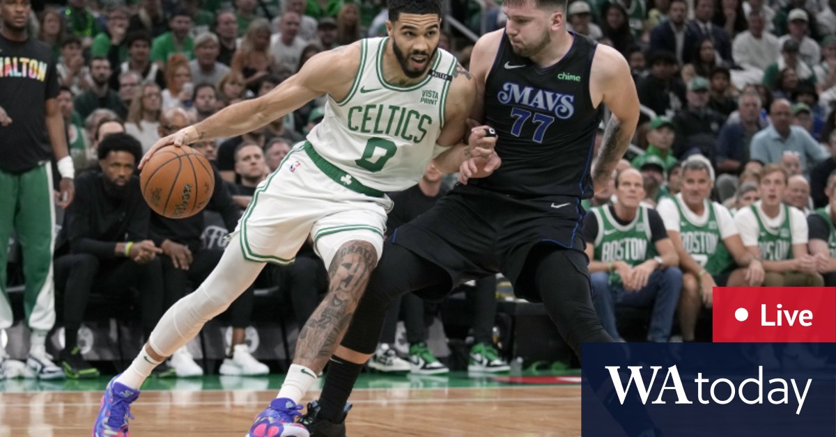 NBA Finals 2024 Game 1 LIVE updates: Porzingis blocks Green, fires up Celtics to lead over Mavs