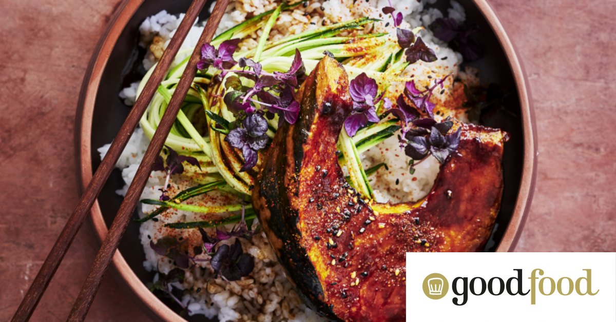 Quick roast pumpkin and miso rice bowl recipe