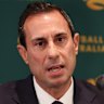 Football Australia chairman Anter Isaac addresses Thursday’s AGM.