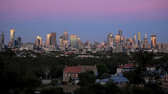 The city skyline on Wednesday morning