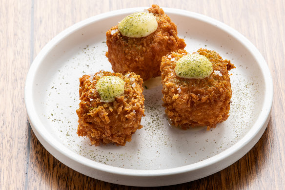 Chicken soup croquettes.