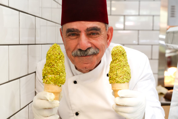 Abu Hassan had to leave his booza shop in Tripoli behind, but he’s giving it another go in Sydney.