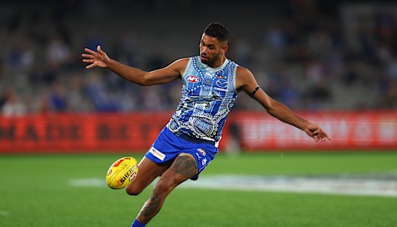 Tarryn Thomas returned in a VFL practice match on Saturday.