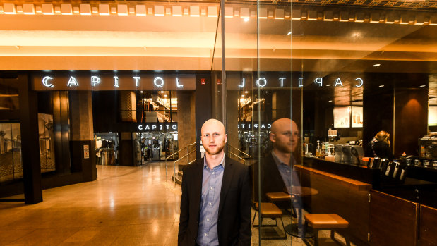 David Gluck, the owners corporation manager from Fitzroys, in the arcade.