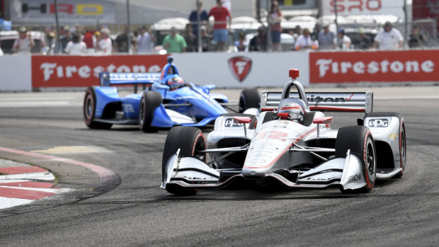 Will Power in action during the season-opening IndyCar race.