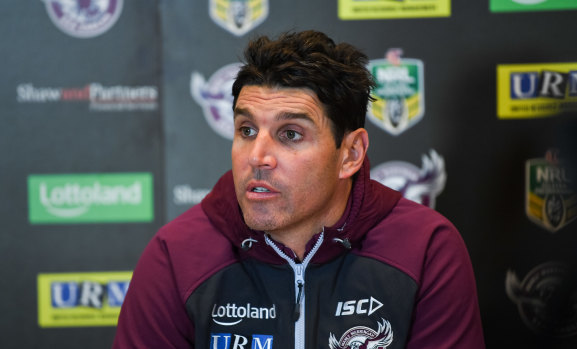 Ties: Manly coach Trent Barrett has been linked with a return to Penrith.
