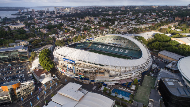 Aerial views of Allianz Stadium in Moore Park. 28th November 2017.