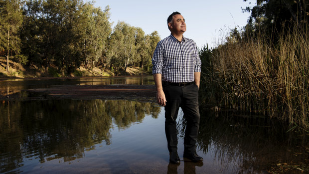 NSW Deputy Premier John Barilaro by the Macquarie River in Dubbo.